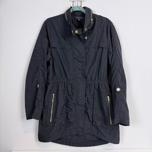 For Cynthia Black Convertible Sleeve & Hood Jacket L